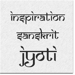 Jolis mots sanskrits - Jyoti