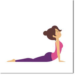 Yoga : posture du cobra bhujangasana